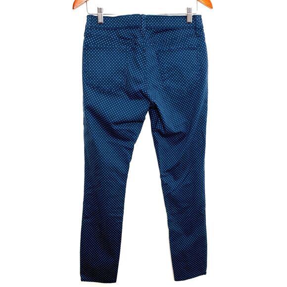 Old Navy Rockstar Blue Polka Dot Stretch Slim Fit Low Rise Denim Jeans Sz 8 - Picture 2 of 7